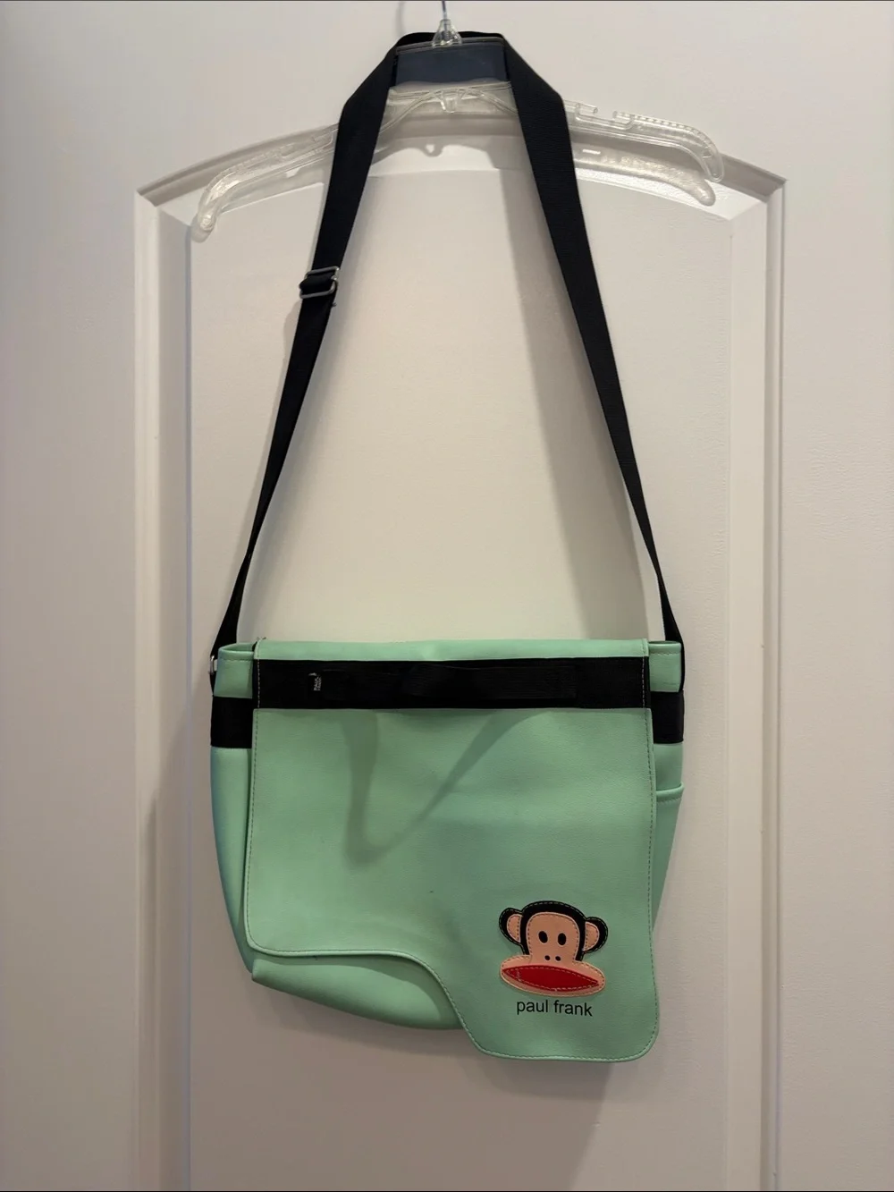 Vintage Paul Frank Messenger Bag Green & White